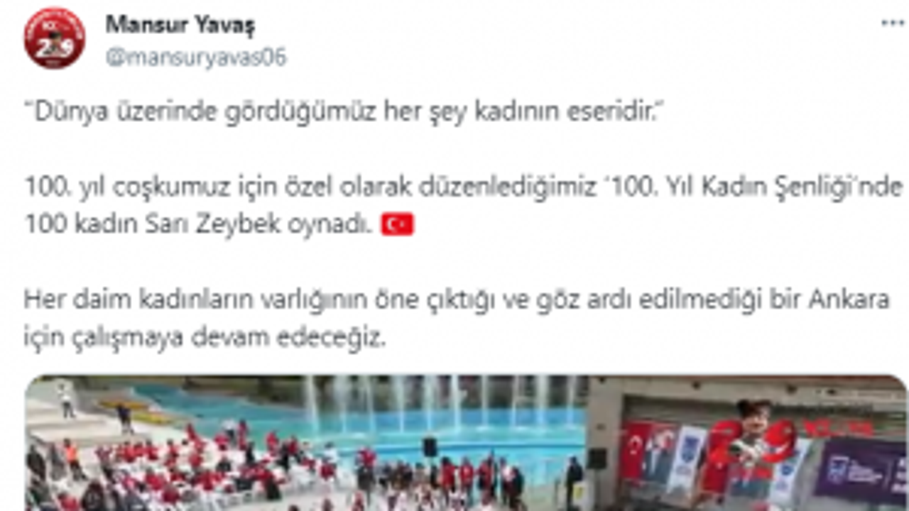 100. Yıl Kadın Şenliği’nde 100 Kadından 'Sarı Zeybek'