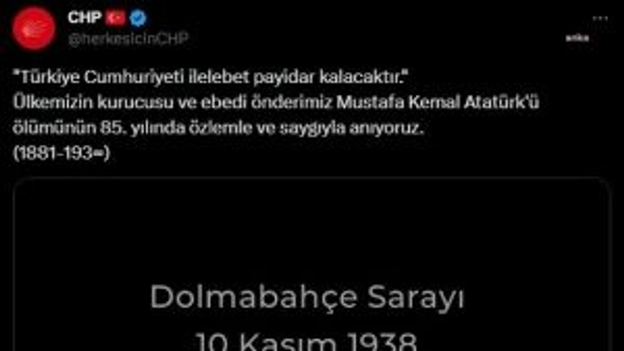 CHP'den Atatürk'ü Anma Videosu